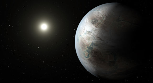 Artist's concept of a habitable planet similar to earth.