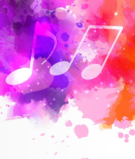 colorful music notes