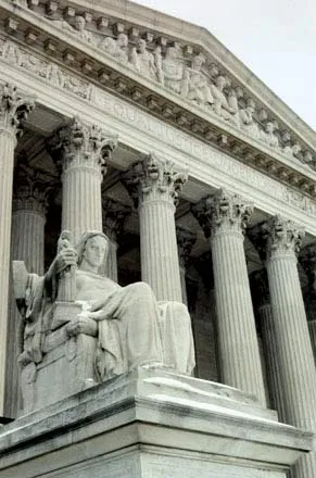 Part of the outside of the Supreme Court of the United States