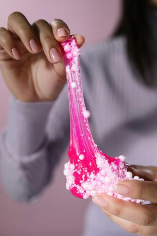 Squishy sensory substance made from glue.